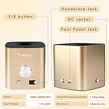 Nail Drill for Acrylic Nails - Professional Nail Drill Machine BTArtbox 30000 rpm Electric Efile Nail Drill for Gel Nails Remove Poly Nail Gel Gift for Women Home and Salon Use
