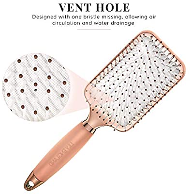 Hair Brush Set - Luxury Professional Hairbrush Gift Set by Lily England for All Hair Types, Rose Gold