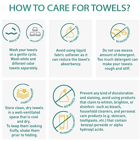 TRIDENT Soft and Plush, 100% Cotton, Highly Absorbent, Bathroom Towels, Super Soft, 6 Piece Towel Set (2 Bath Towels, 2 Hand Towels, 2 Washcloths), 500 GSM
