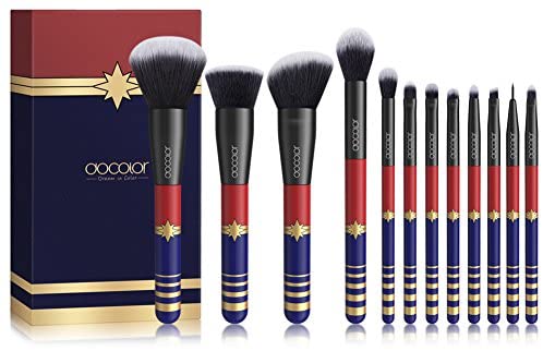 Docolor Makeup Brush Set 12PCS Premium Synthetic Foundation Brushes Set Brushes Kit for Eyeshadow Blending Blush Powder Concealers