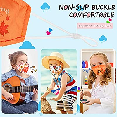 Alldriey Kids Reusable Breathable Washable Face Mask with Adjustable Ear Loops for Girl Boy Children Gift