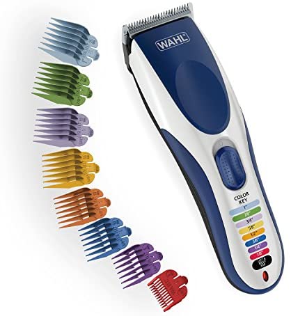 Wahl Color Pro Cordless Rechargeable Hair Clipper & Trimmer - Easy Color-Coded Guide Combs - for Men, Women & Children - Model 9649