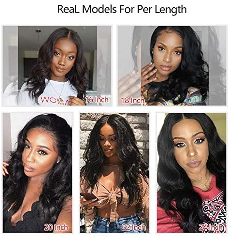 Lace Front Wigs Human Hair for Black Women Pre Plucked Hairline with Baby Hair 150% Density Brazilian Body Wave Wigs Natural Color