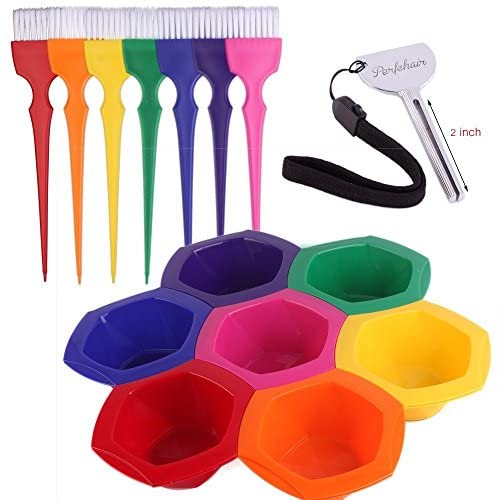 Small Hair Coloring Dye Mixing Tint Bowls and Brush Kit