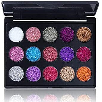 MEICOLY Glitter Eyeshadow Palette 30 Colors Pressed Shimmer Pigmented Mineral Ultra Makeup Palette Highlight Eye Shadow Powder Long Lasting Waterproof
