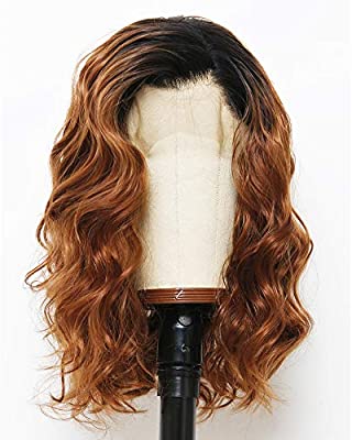 Andrai Hair Short Bob Lace Front Wigs Glueless Natural Wave Synthetic Heat Resistant Fiber Hair Wig With Baby Hair