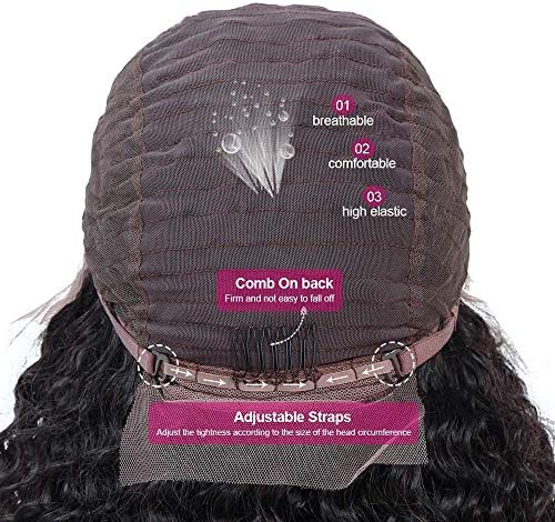 Eotltiue Hair T-Part Loose Deep Wave Lace Front Wigs Human Hair Pre Plucked Brazilian Virgin Human Hair Loose Deep Wigs with Baby Hair 13x5x1 Lace Frontal Wigs For Black Women