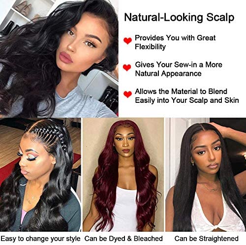 Lace Front Wigs Human Hair for Black Women Pre Plucked Hairline with Baby Hair 150% Density Brazilian Body Wave Wigs Natural Color