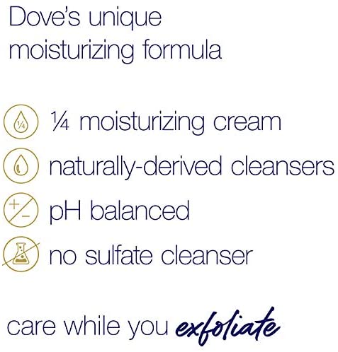 Dove Exfoliating Body Polish Body Scrub Exfoliating Scrub for Dry Skin Crushed Almond and Mango Butter  10.5 oz 4 Count