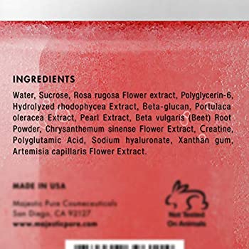 MAJESTIC PURE British Rose Gel Facial and Body Scrub - Gentle Gel Scrub Exfoliates, Hydrates, and Moisturizes Face and Skin - Rejuvenating and Refreshing - 10 oz