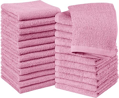 Utopia Towels Cotton Sage Green Washcloths Set - Pack of 24-100% Ring Spun Cotton, Premium Quality Flannel Face Cloths, Highly Absorbent and Soft Feel Fingertip Towels