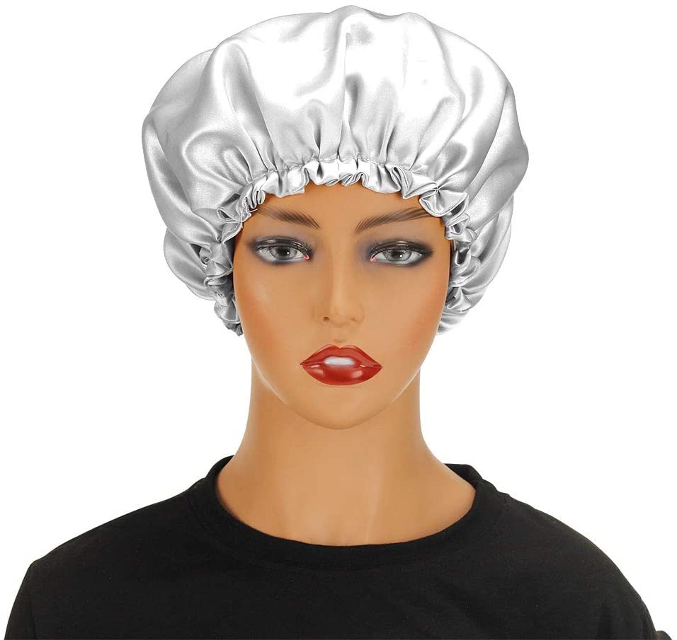 Wig Bonnet Edge Scarf Set, Stain Edge Laying Scarf for Lace Frontal Wigs, Double-Layered Satin Sleep Bonnet for Kids and Adults (Various 1pcs Bonnet+ 1pcs Frontal Wraps)