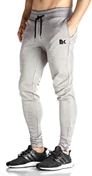 Mens Zip Joggers Pants - Casual Gym Workout Track Pants Comfortable Slim Fit Tapered Sweatpants with Pockets