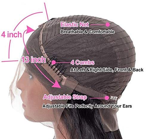 QUINLUX WIGS Body Wave Blonde Brown 1BT27 Color 13X4 Lace Front Deep Part Human Hair Wig 150% Density Natural Hairline with Baby Hair for Black Women
