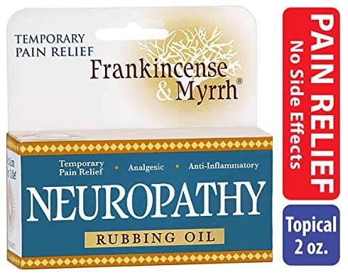 Frankincense & Myrrh Neuropathy Rubbing Oil with Essential Oils for Pain Relief, 2 Fluid Ounces - 1 Pack