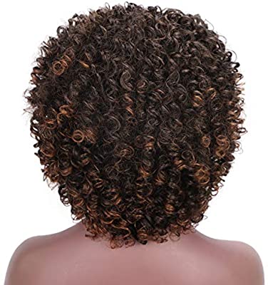 AISI HAIR Afro Kinky Curly Fully Wigs Shoulder Length Synthetic Cosplay Wigs for African American Women Natural Curly Heat Resistant Fiber Afro Hair Wigs (Magenta)
