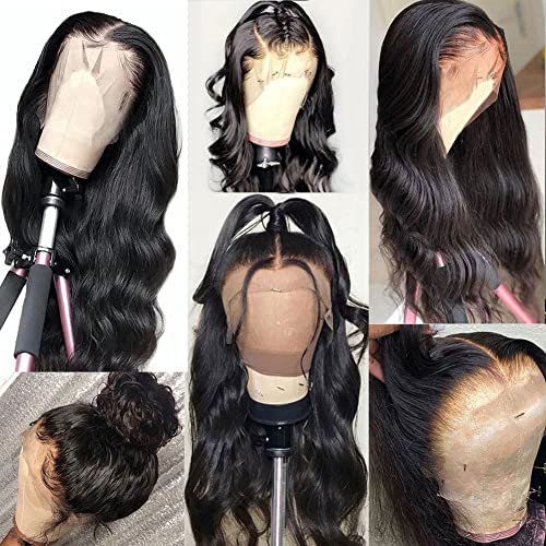 Body Wave Lace Front Wigs Human Hair 13x4 Lace Frontal Wigs for Black Women Human Hair, 150% Density Brazilian Virgin Human Hair Wigs Pre Plucked with Baby Hair Natural Hairline (18-20 Inches)