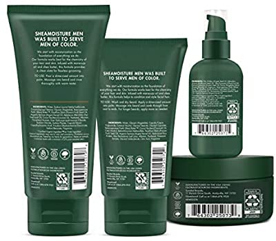 Shea Moisture Complete Beard Kit | All Natural Ingredients | Maracuja Oil & Shea Butter | Beard Balm | Beard Conditioning Oil | Beard Wash | Beard Detangler | Gift Box
