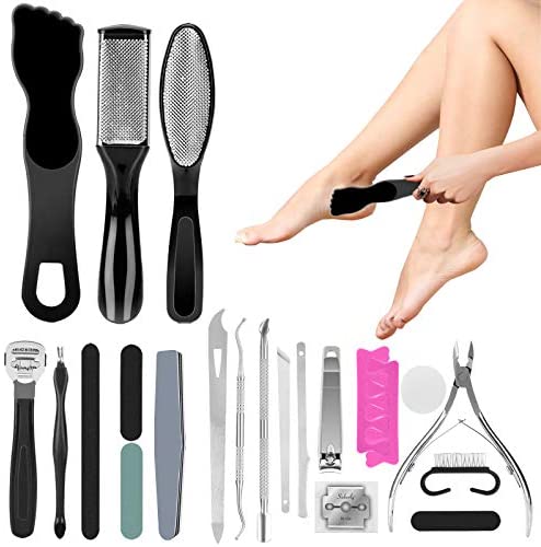 Pedicure Kit Tool Pedicure Set Foot File Foot Care Kit 23 in 1 Pedicure Tools Feet Scrubber Dead Skin Remover Men Women Home Pedicure Kit Nail Clipper Cuticle Trimmer Pedicure Set Spa Nail Care Kit