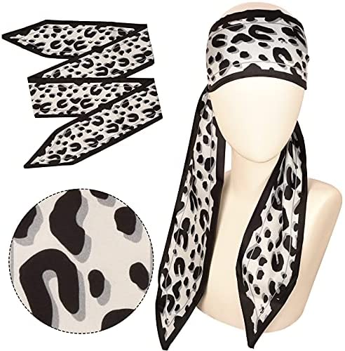 Smilco Satin Edge Laying Scarf,Edge Scarf Wrap for Wigs,58 X 3 Inches Non Slip Hair Wrap Wigs Grip Band for Yoga, Makeup, Facial, Sport(2pcs)