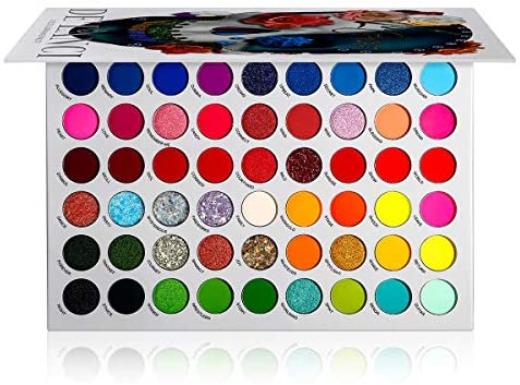 DE'LANCI Big Colorful Eyeshadow Palette Professional 54 Color Board Eye Shadow