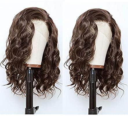 Andrai Hair Short Bob Lace Front Wigs Glueless Natural Wave Synthetic Heat Resistant Fiber Hair Wig With Baby Hair