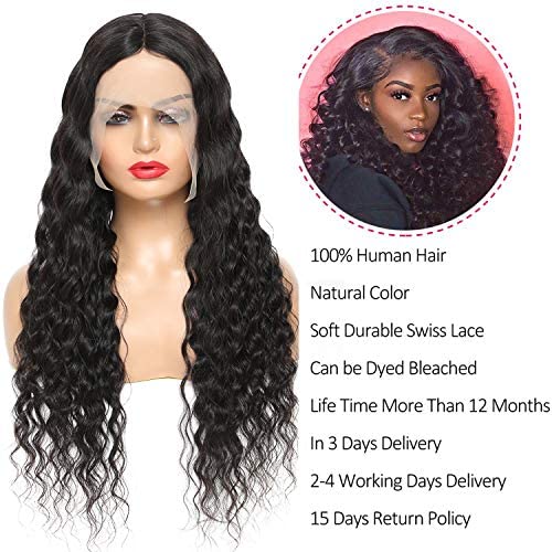 Eotltiue Hair T-Part Loose Deep Wave Lace Front Wigs Human Hair Pre Plucked Brazilian Virgin Human Hair Loose Deep Wigs with Baby Hair 13x5x1 Lace Frontal Wigs For Black Women
