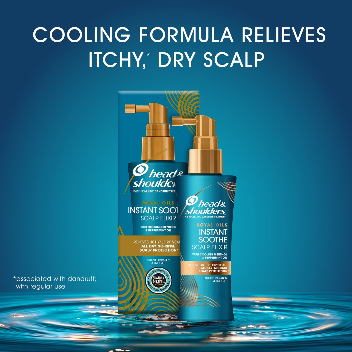 (2 pack) Head and shoulders royal oils instant soothe scalp elixir treatment with menthol & peppermint oil, 4
