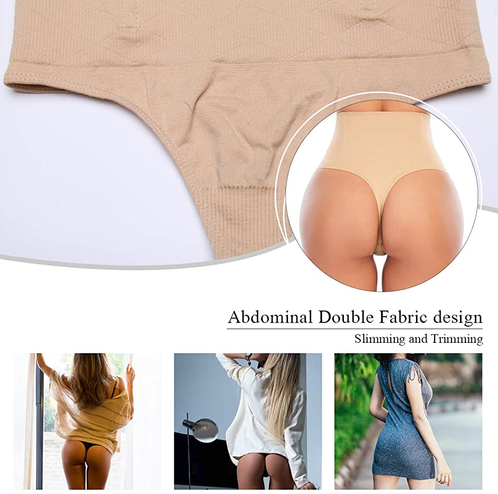 Tummy Control Thong Shapewear for Women Seamless Shaping Thong Panties Body Shaper Underwear