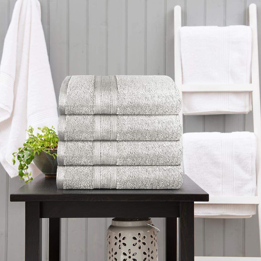 TRIDENT Soft and Plush, 100% Cotton, Highly Absorbent, Bathroom Towels, Super Soft, 6 Piece Towel Set (2 Bath Towels, 2 Hand Towels, 2 Washcloths), 500 GSM