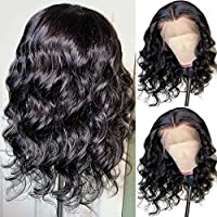 Load image into Gallery viewer, Andrai Hair Short Bob Lace Front Wigs Glueless Natural Wave Synthetic Heat Resistant Fiber Hair Wig With Baby Hair