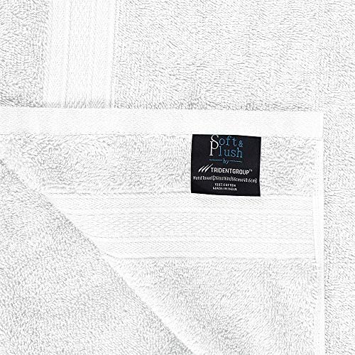 TRIDENT Soft and Plush, 100% Cotton, Highly Absorbent, Bathroom Towels, Super Soft, 6 Piece Towel Set (2 Bath Towels, 2 Hand Towels, 2 Washcloths), 500 GSM