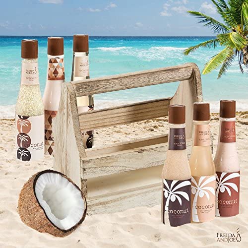 Tropical Milky Coconut Bath and Body Set Skin Care Bath for Women: Coconut Shower Gel, Bubble Bath, Bath Salts, Body Butter, Body Scrub, Body Lotion - Luxury Spa Set