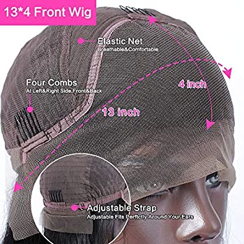Water Wave Lace Front Wigs Human Hair Brazilian Virgin Human Hair 13X4 Lace Frontal Wigs 150% Density Pre Plucked With Baby Hair Natural Black Kropan Wigs For Black Women