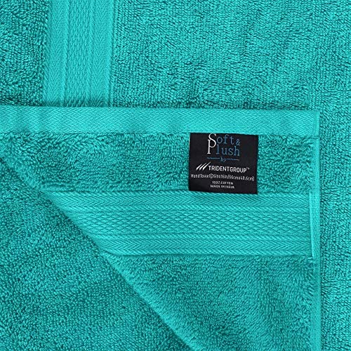 TRIDENT Soft and Plush, 100% Cotton, Highly Absorbent, Bathroom Towels, Super Soft, 6 Piece Towel Set (2 Bath Towels, 2 Hand Towels, 2 Washcloths), 500 GSM