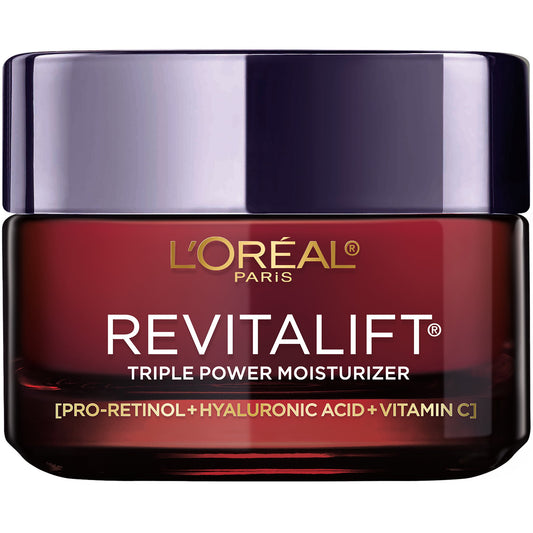 L'Oreal Paris Triple Power Anti-Aging Face Moisturizer, Revitalift, 1.7 oz.