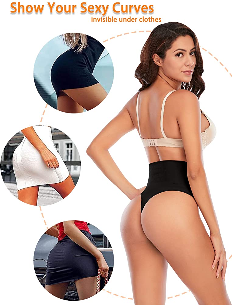 Tummy Control Thong Shapewear for Women Seamless Shaping Thong Panties Body Shaper Underwear