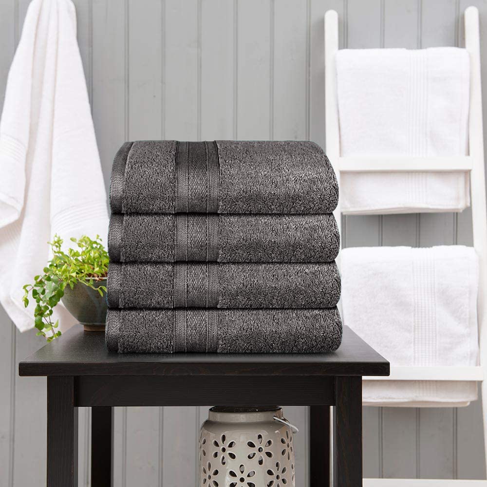 TRIDENT Soft and Plush, 100% Cotton, Highly Absorbent, Bathroom Towels, Super Soft, 6 Piece Towel Set (2 Bath Towels, 2 Hand Towels, 2 Washcloths), 500 GSM