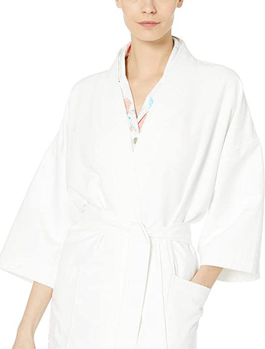 Blair Womens Cotton Terry Cloth Bathrobe Shawl Collar Velour Spa Robe