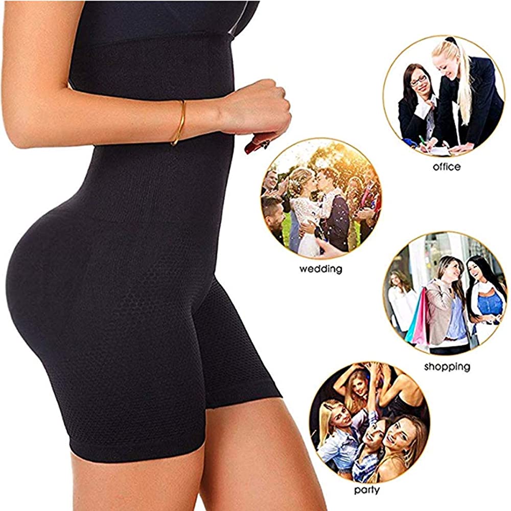 Womens Shapewear Tummy Control Seamless Hi-Waist Butt Lifter Power Shorts