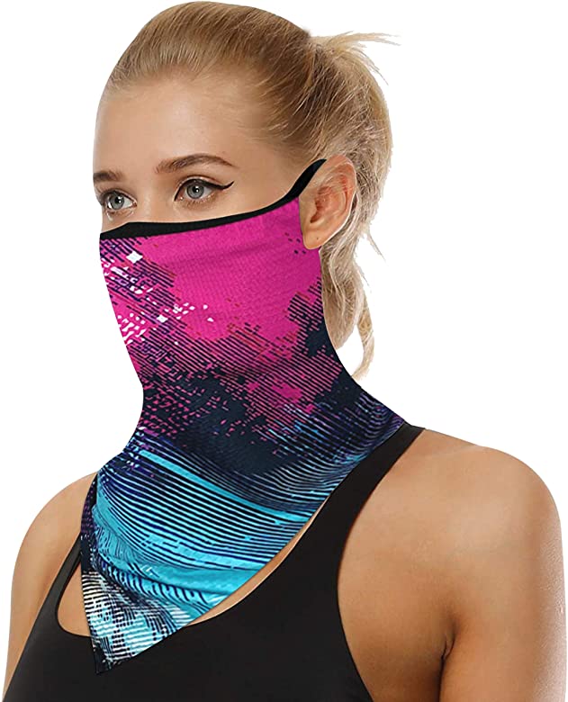 Zero Zoo Neck Gaiter Ear Loops Face Mask Men Women Face Scarf Cool Masks 1 Pack