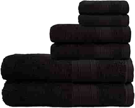 TRIDENT Soft and Plush, 100% Cotton, Highly Absorbent, Bathroom Towels, Super Soft, 6 Piece Towel Set (2 Bath Towels, 2 Hand Towels, 2 Washcloths), 500 GSM