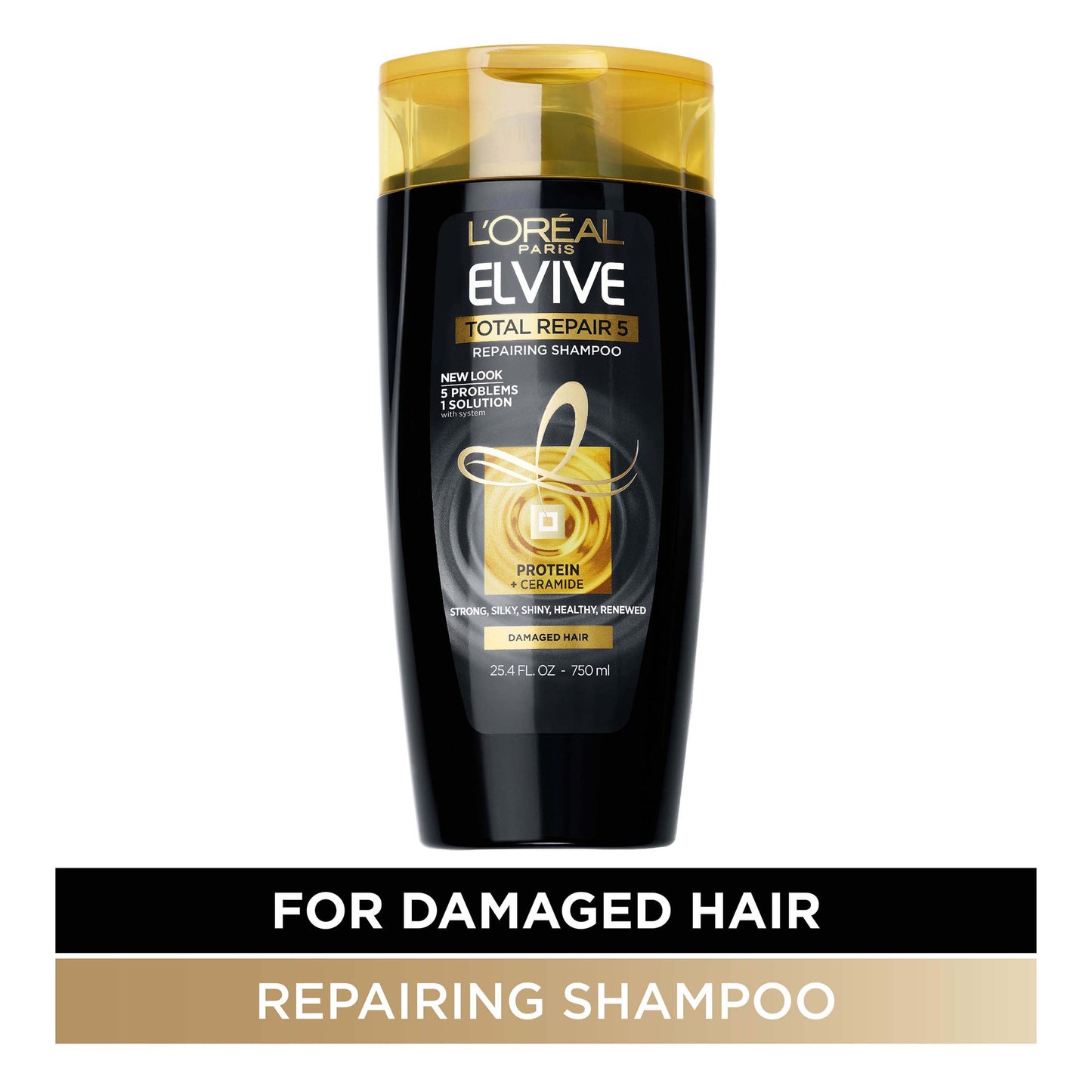 L'Oreal Paris Elvive Total Repair 5 Repairing Shampoo for Damaged Hair, 25.4 fl. oz.