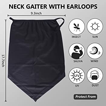 Zero Zoo Neck Gaiter Ear Loops Face Mask Men Women Face Scarf Cool Masks 1 Pack