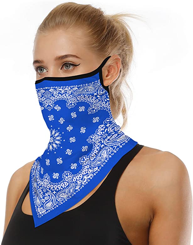 Zero Zoo Neck Gaiter Ear Loops Face Mask Men Women Face Scarf Cool Masks 1 Pack