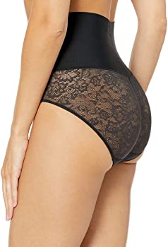 Women's Tame Your Tummy Shaping Lace Brief with Cool Comfort