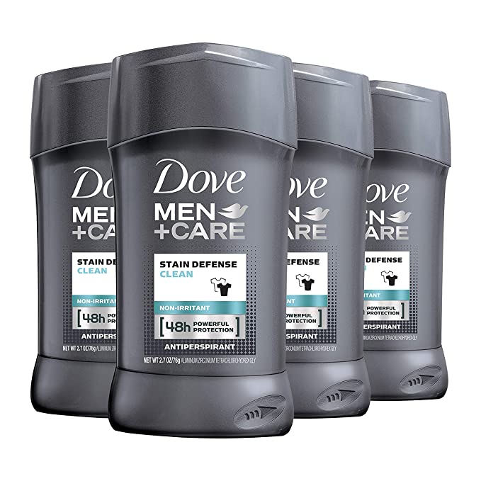Dove Men+ Care Antiperspirant Deodorant 48-hour anti-stain Protection Invisible Deodorant For Men 2.7 oz, 4 Count