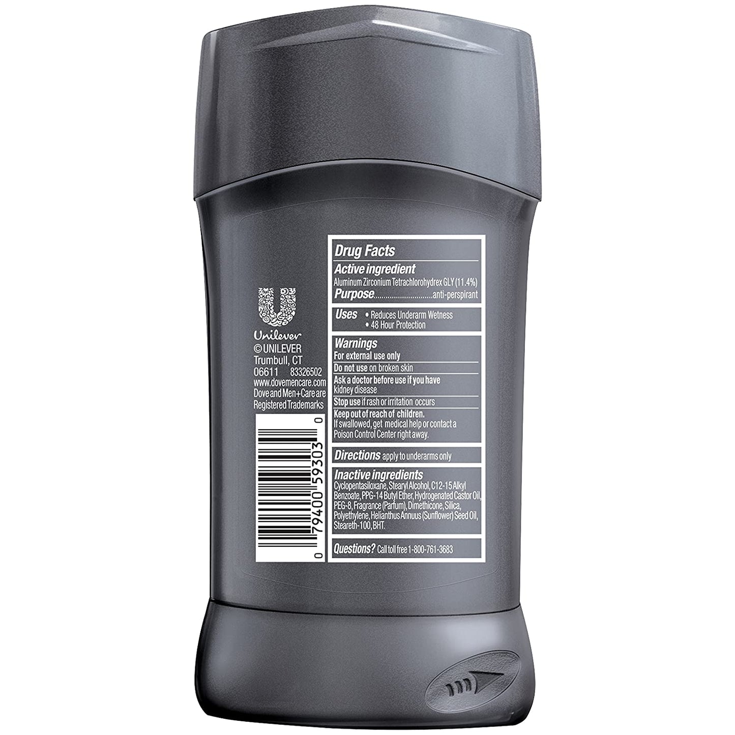 Dove Men+ Care Antiperspirant Deodorant 48-hour anti-stain Protection Invisible Deodorant For Men 2.7 oz, 4 Count