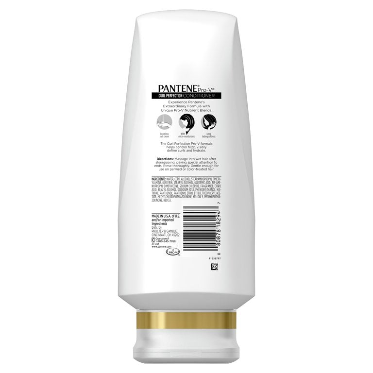 Pantene Conditioner, Curl Perfection for Curly Hair, 17.7 fl oz