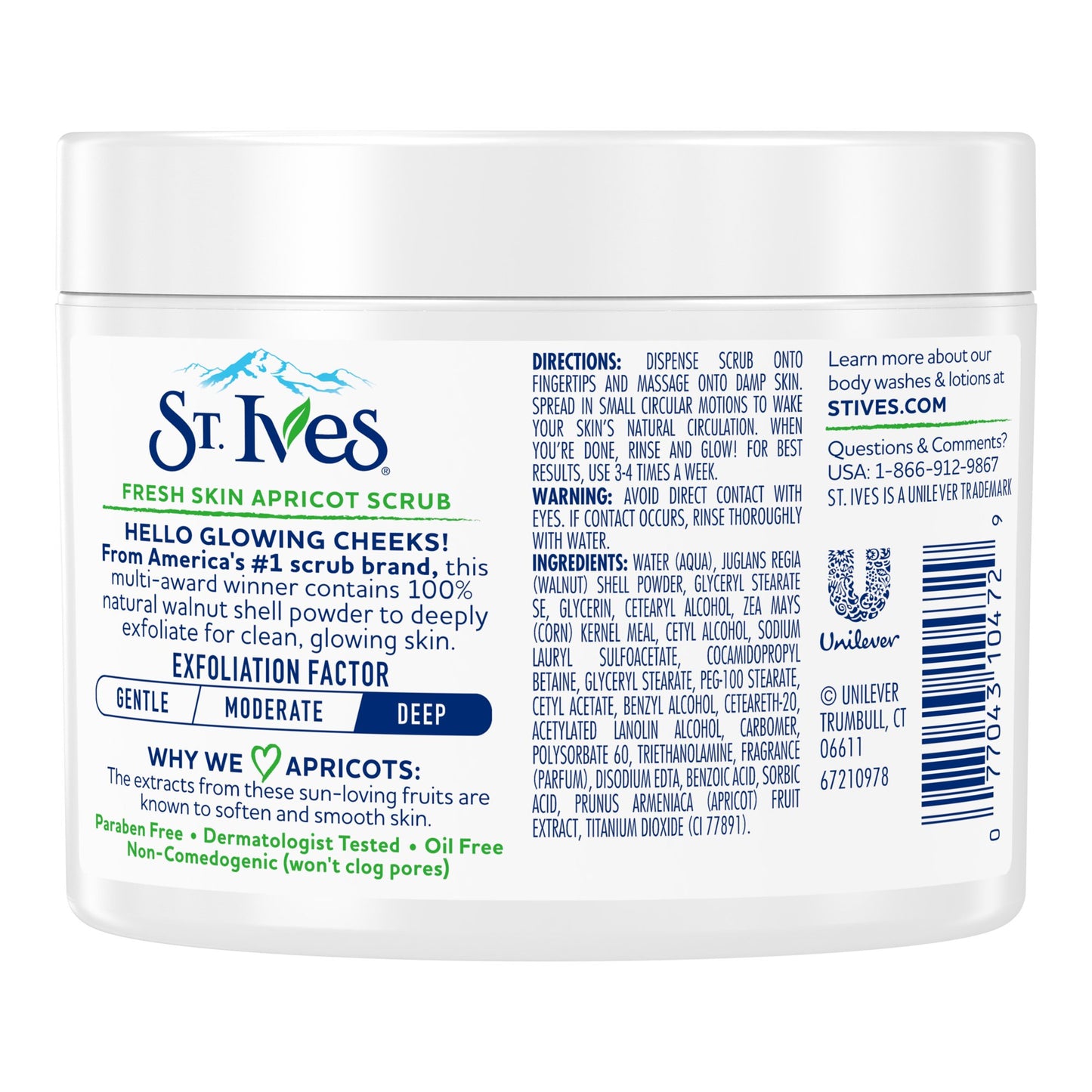 St. Ives Fresh Skin Apricot Face Scrub, 10 oz